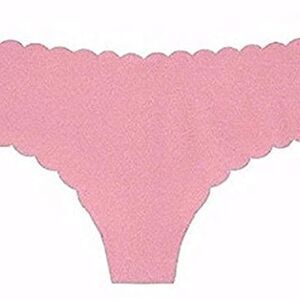 1330 SMALL  Victoria's Secret  PINK No Show Scalloped Thong NWT